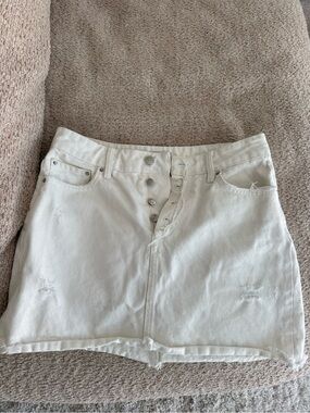 ZARA white denim skirt small